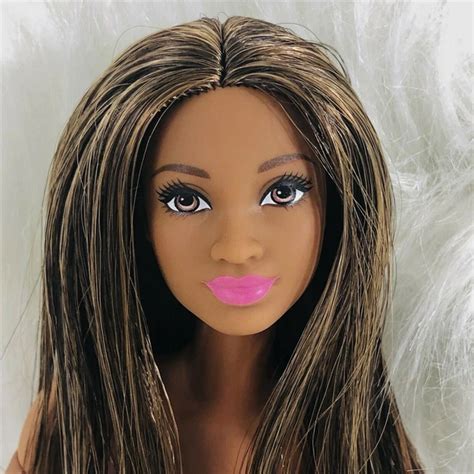 NUDE HYBRID BARBIE Doll Made To Move Body African American Beauty Two Tone Hair PicClick UK