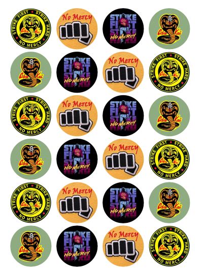 Cobra Kai Edible Cupcake Toppers VIParty Au