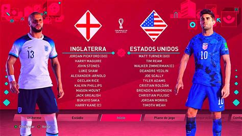 Inglaterra X Eua 2ª Rodada Fase De Grupos Copa Do Mundo 2022 Pes