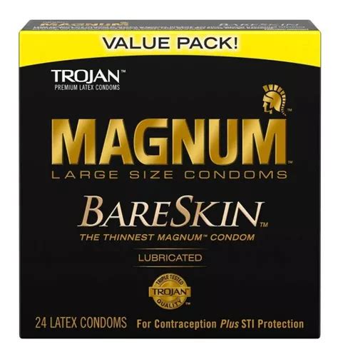 Condones Magnum Bareskin Large Lubricados Piezas Original Env O Gratis