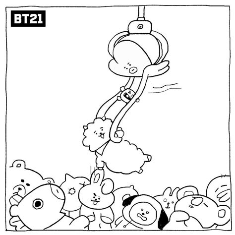 Dibujos Para Colorear BT21 Y Pintar WONDER DAY Dibujos Para