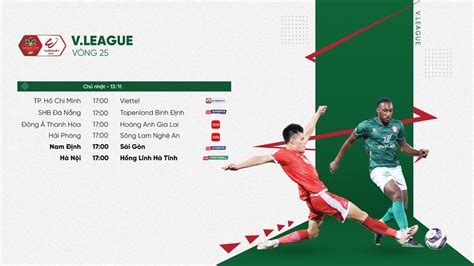 Lịch thi đấu bóng đá V-League 2022 vòng 25