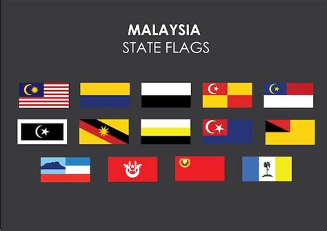 Premium Vector Malaysia State Flags