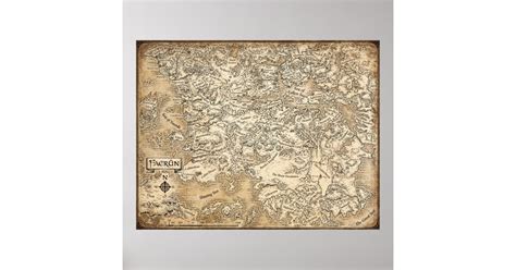 Annotated map of Faerun // Forgotten Realms Poster | Zazzle