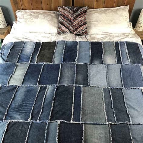 Easy Upcycled Denim Rag Quilt Pattern Rag Quilt Patterns Denim Quilt