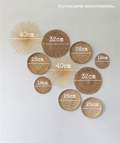 Flows Bamboo Rattan Wicker Wall Art Decor Set