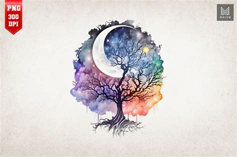 Watercolor Beautiful Tree Of Life 6 By Mulew Art Thehungryjpeg