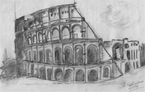 Colosseum Pencil Sketch: Capturing the Grandeur with Simple Strokes