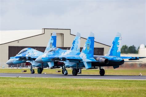 Flanker De La Fuerza Aérea Ucraniana Su27ub Foto editorial Imagen de