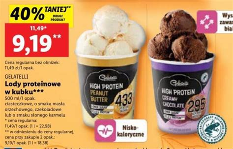 Promocja Gelatelli Lody Proteinowe W Kubku Ml W Lidl