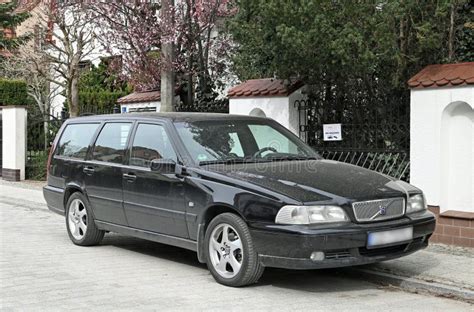 Old Classic Swedish Veteran Big Executive Hatchback Wagon Car Black