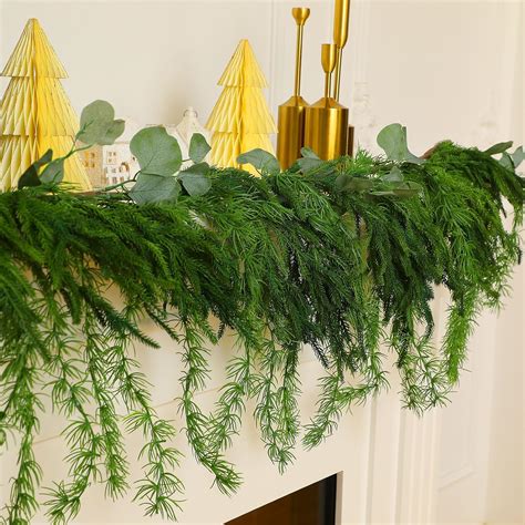 Cindeer Christmas Garlands Norfolk Pine Garland Realistic Artificial