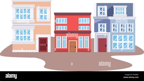 cityspace buildings urban on white background vector illustration Stock ...