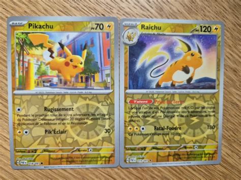 Lot Carte Pok Mon Reverse Raichu Et Pikachu Destin Es