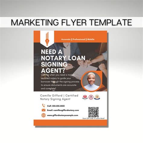 Notary Marketing Flyer Printable Flyer Template For Loan Signing