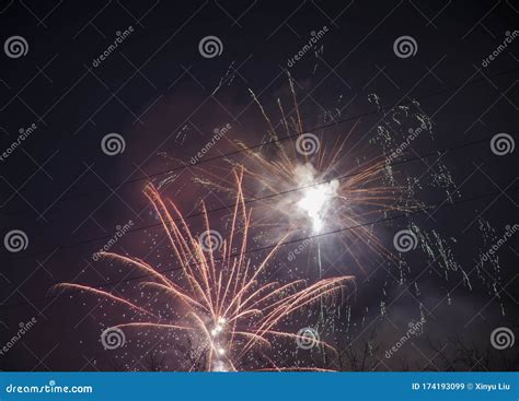 Fireworks in Spring Festival Stock Image - Image of somke, dead: 174193099