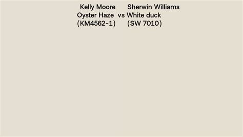 Kelly Moore Oyster Haze KM4562 1 Vs Sherwin Williams White Duck SW