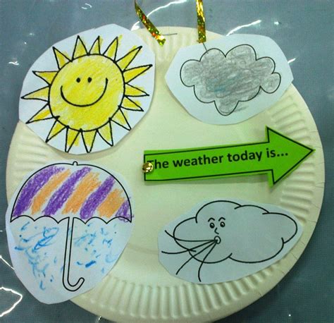 Paper Plate Weather Chart Crafts For Kids Crafts Weather Chart