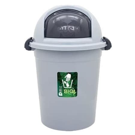 Tong Sampah Tutup Goyang Bulat Bio Dustbin 80 Liter 2008 Green Leaf