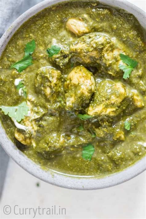 Instant Pot Chicken Saag | Chicken Spinach Curry - CurryTrail