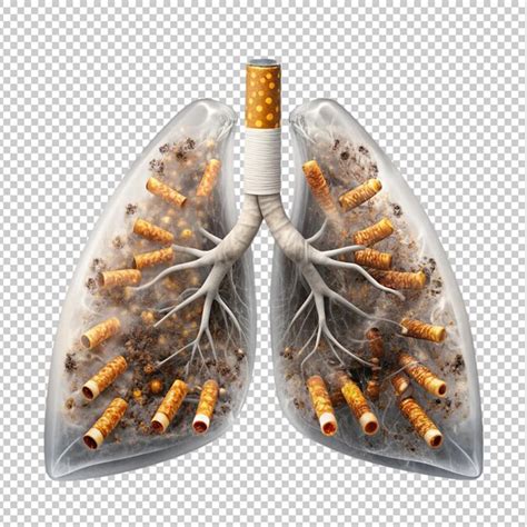 Human Lungs With Smoke Premium Ai Generated Psd