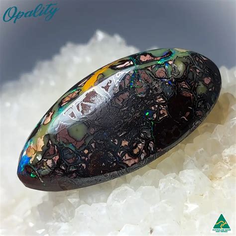 Australian Boulder Opal Yowah Nut Skin Cabochon Ct Opality