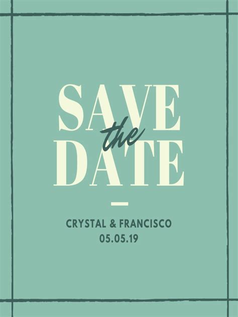 Simple Save The Date Instagram Post Pdf