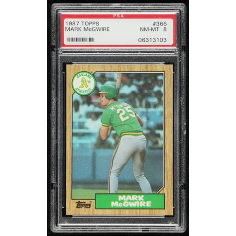 Mark Mcgwire 1987 Topps 366 Psa 8 Pristine Auction