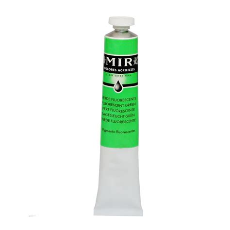 VERDE FLUORESCENTE MIR ACRÍLICO CREMOSO TUBO 60ML