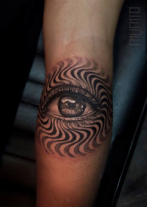 Abstract Eye Arm Tattoo