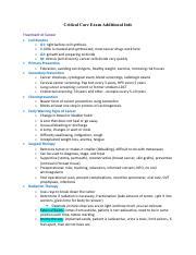 Critical Care Final Exam Additional Info Pdf Critical Care Exam