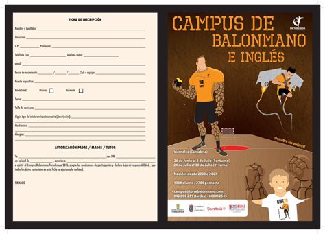 PDF FICHA DE INSCRIPCIÓN BALONMANO BM Torrelavega FICHA DE