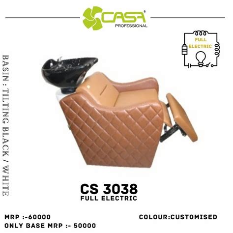 Synthetic Leather Cs Casa Shampoo Chair With Dual At Rs In