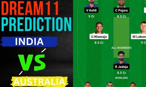 Ind Vs Aus Dream11 Prediction Today Match India Vs Australia Wtc