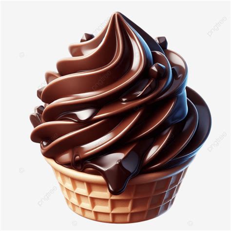 Cono De Helado Suave De Vainilla Y Chocolate Png Dibujos Chocolate