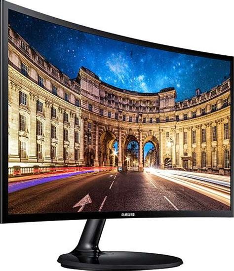 Samsung 24CF390 24-дюймовый изогнутый монитор Essental, AMD Freesync ...
