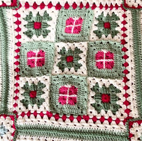 The Noel Nine Patch Blanket Christmas 2021 Wool Thread Paint