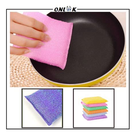 Jual Spons Cuci Piring Warna Warni Spon Jaring Sponge Sabut Pembersih