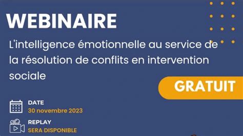 Webinaire Résoudre les conflits grâce à l intelligence émotionnelle