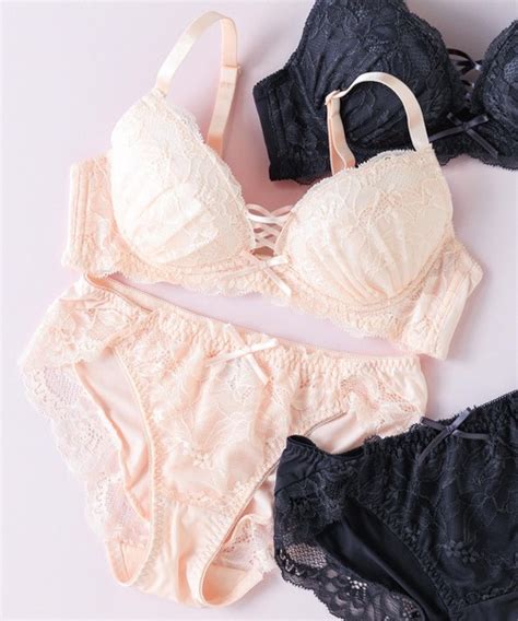 fran de lingerie ブラジャー ショーツセット 編み上げレースのキュートデザインすっきりラインの谷間メイクブラ ブラジャーショーツセット ZOZOTOWN Yahoo 店