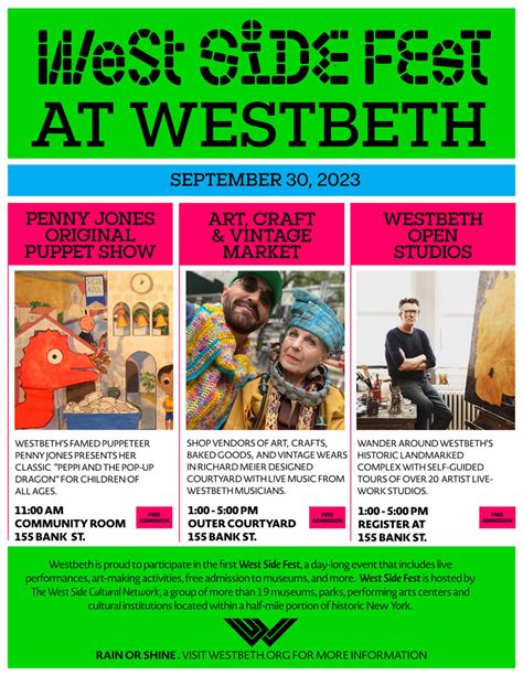 West Side Fest! Westbeth joins in celebrating the West Side of ...