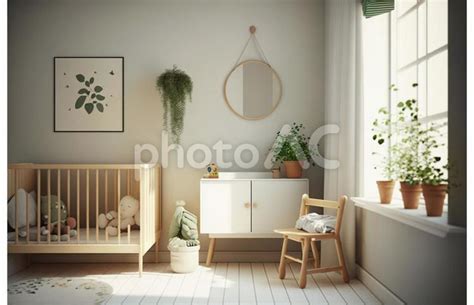 シンプルでナチュラルな子供部屋の背景 No 26461921｜写真素材なら「写真ac」無料（フリー）ダウンロードok