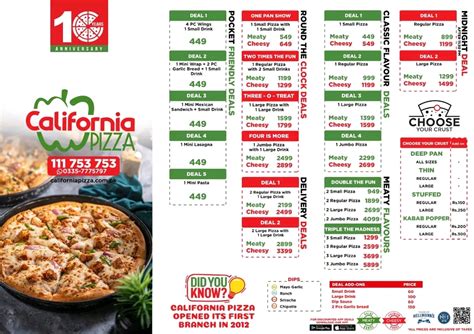 California Pizza Menu With Prices And Latest Deals 2024