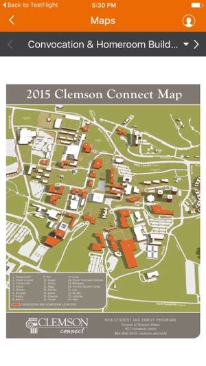 Clemson Campus Map