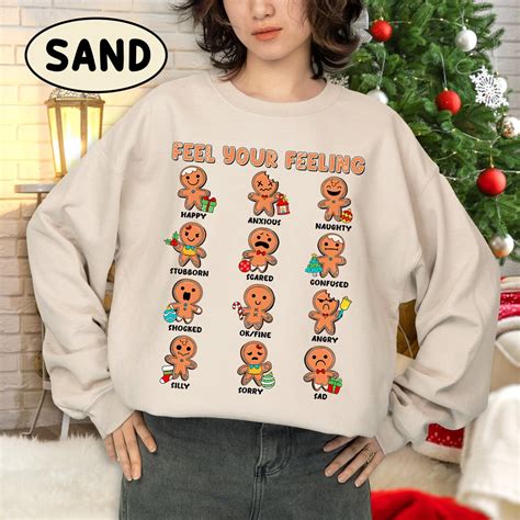 Christmas School Counselor Shirt Feeling Emotion Gingerbread School