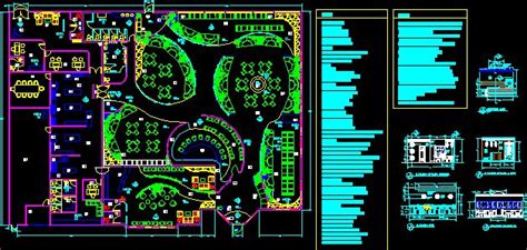 Italian Restaurant With Floor Plans D Dwg Design Section For Autocad