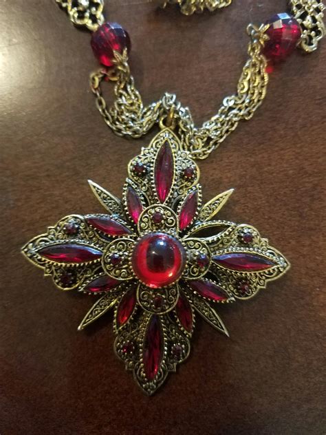 Elaborate Red and Gold Costume Necklace | Collectors Weekly