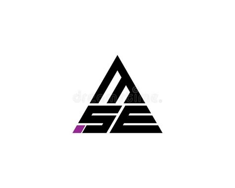 Letter Mse Sme Esm Logo Design With Triangle Shape Stock Vector