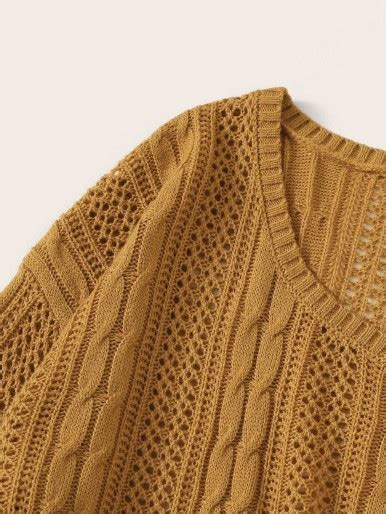 Shein Plus Cable Knit Sweater