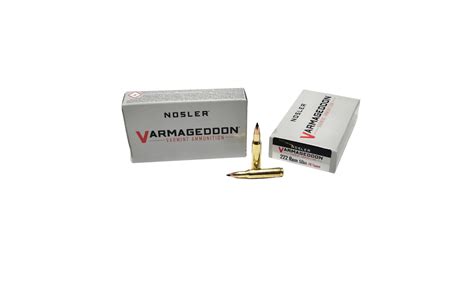 Nosler Varmageddon 222 Rem 50 Grain FB Tipped 20 Rounds Box NO